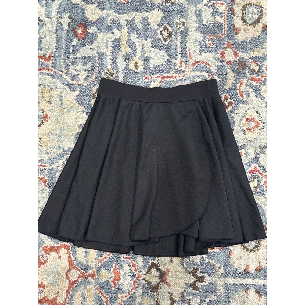 Motionwear Dance Skirt Girls Large Child Black Skater Athletic EUC
